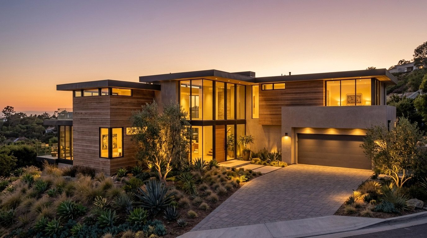 Completed rebuilt home in Los Angeles