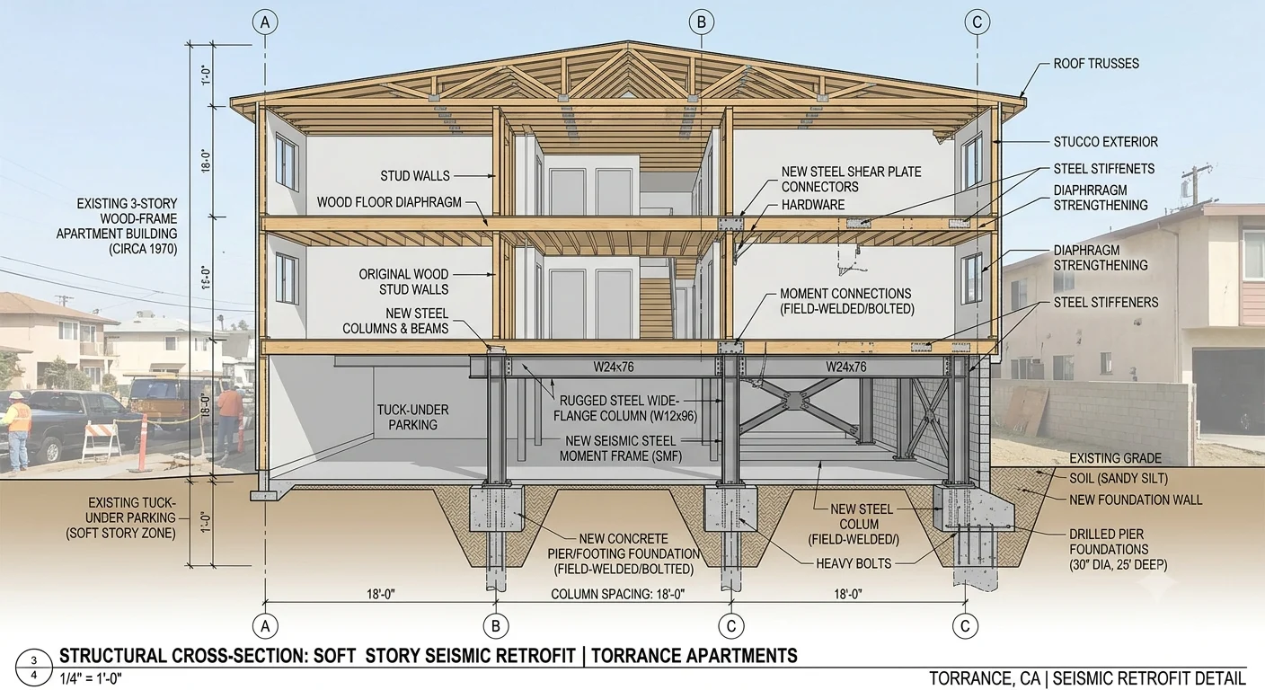 Soft Story Retrofit in Torrance, CA